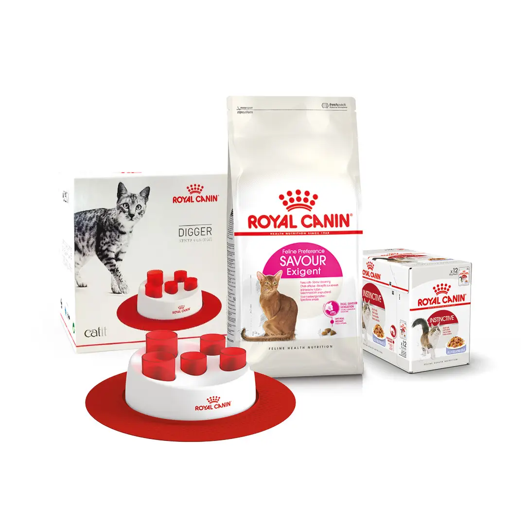 Royal Canin Exigent Savour 2кг - корм для котів вибагливих до смаку + 12 паучів + іграшка1