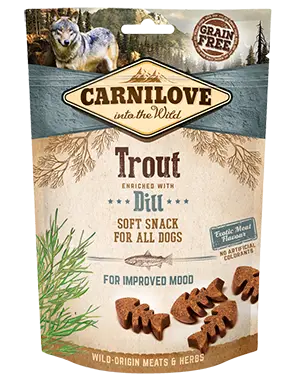 Carnilove Trout with Dill 200 г (форель) напівволожувальні ласощі для собак1