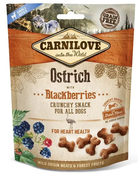 Carnilove Ostrich with Blackberries 200 г (для здоров'я серця) хрусткі ласощі для собак1