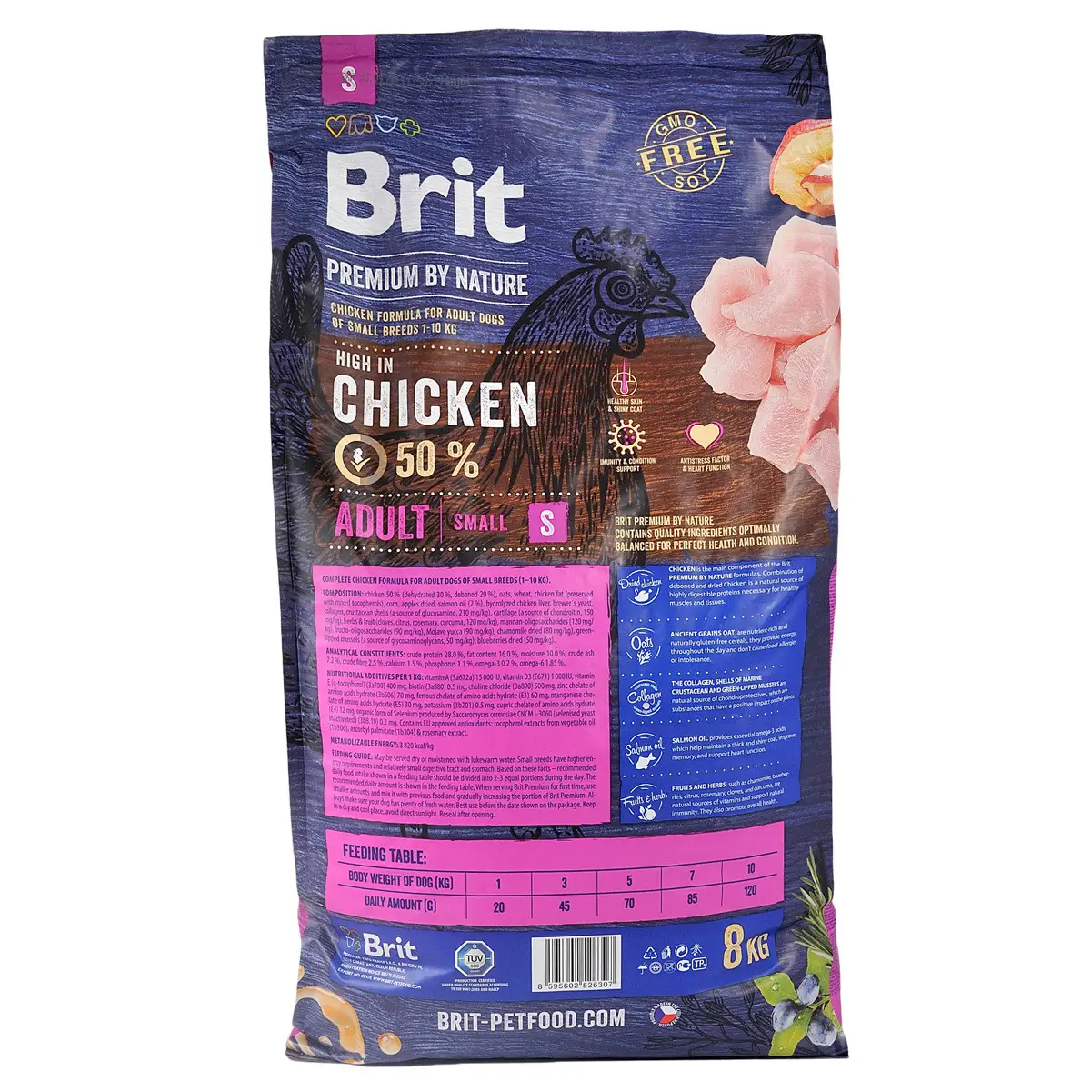Brit Premium Adult S 8кг- корм для собак дрібних порід2