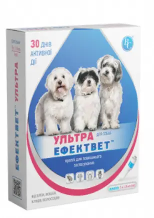 Ефектвет Ультра краплі для собак дрібних порід (5 піпеток)1