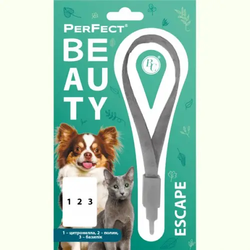 PerFect Beauty Escape нашийник з фітотерапією для котів та дрібних порід собак (цитронелла, полин, базилік)1