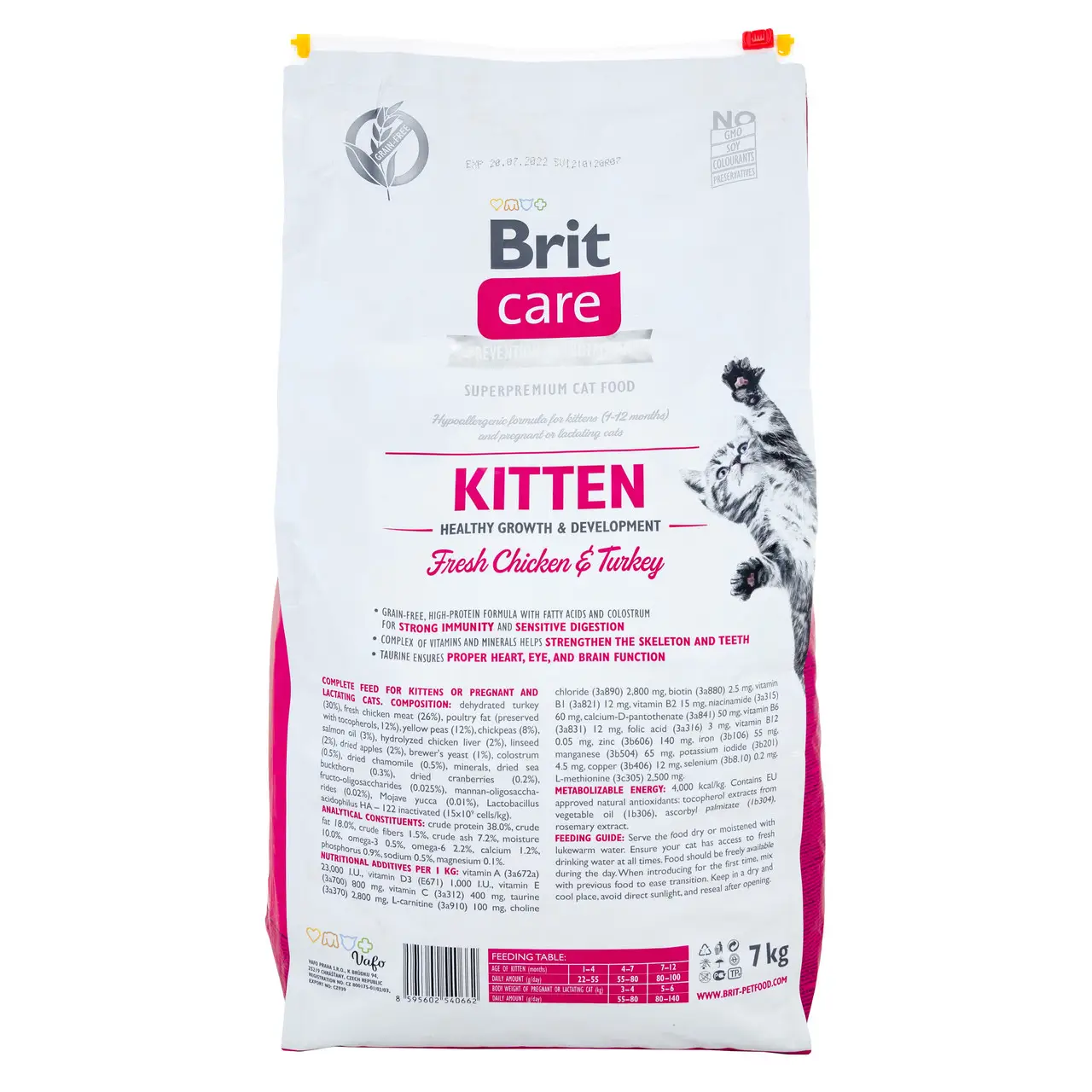 Brit Care Cat GF Kitten HGrowth & Development корм для кошенят (курка і індичка) 2кг3