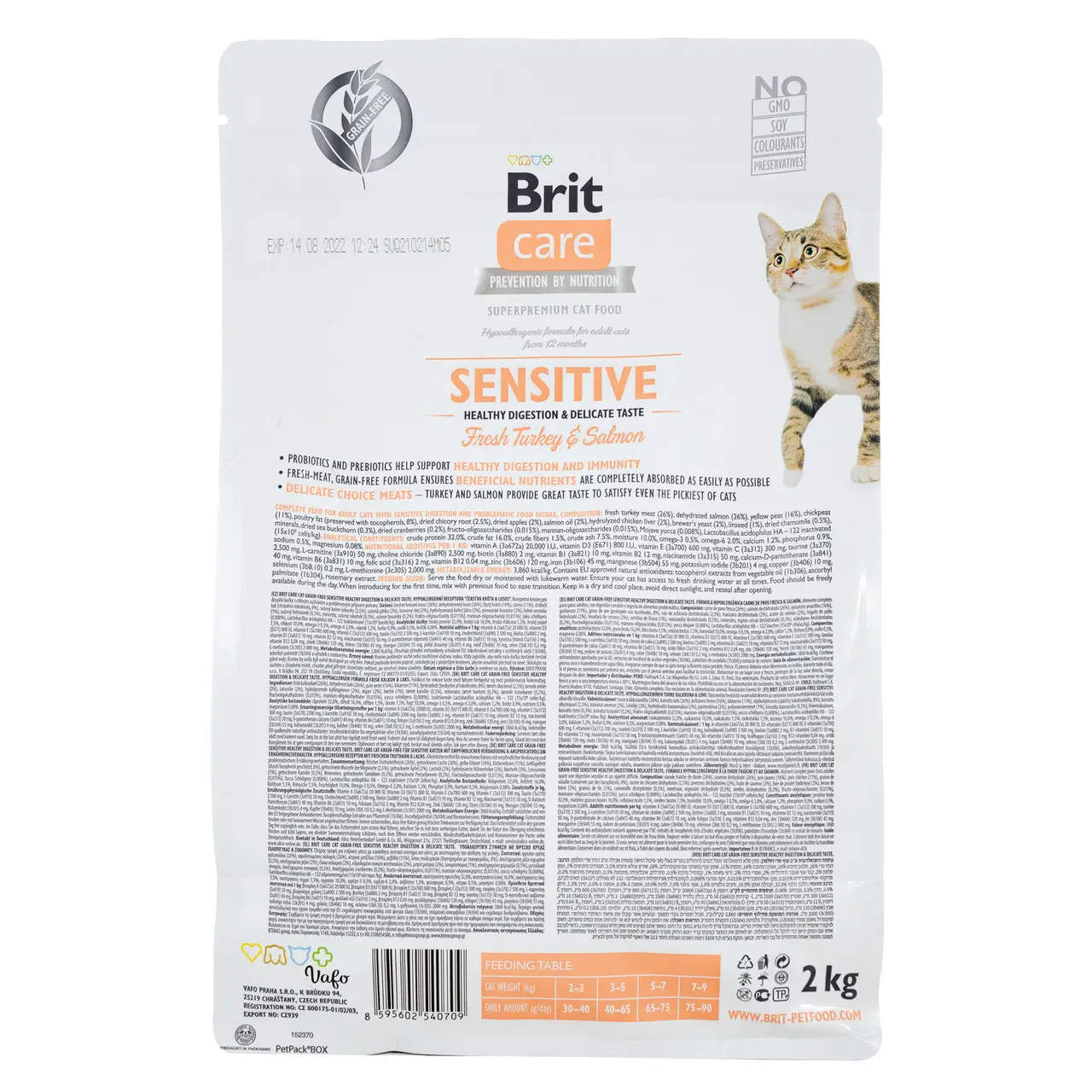 Brit Care Cat GF Sensitive HDigestion & Delicate Taste, 2кг (для вибагливих кішок)3