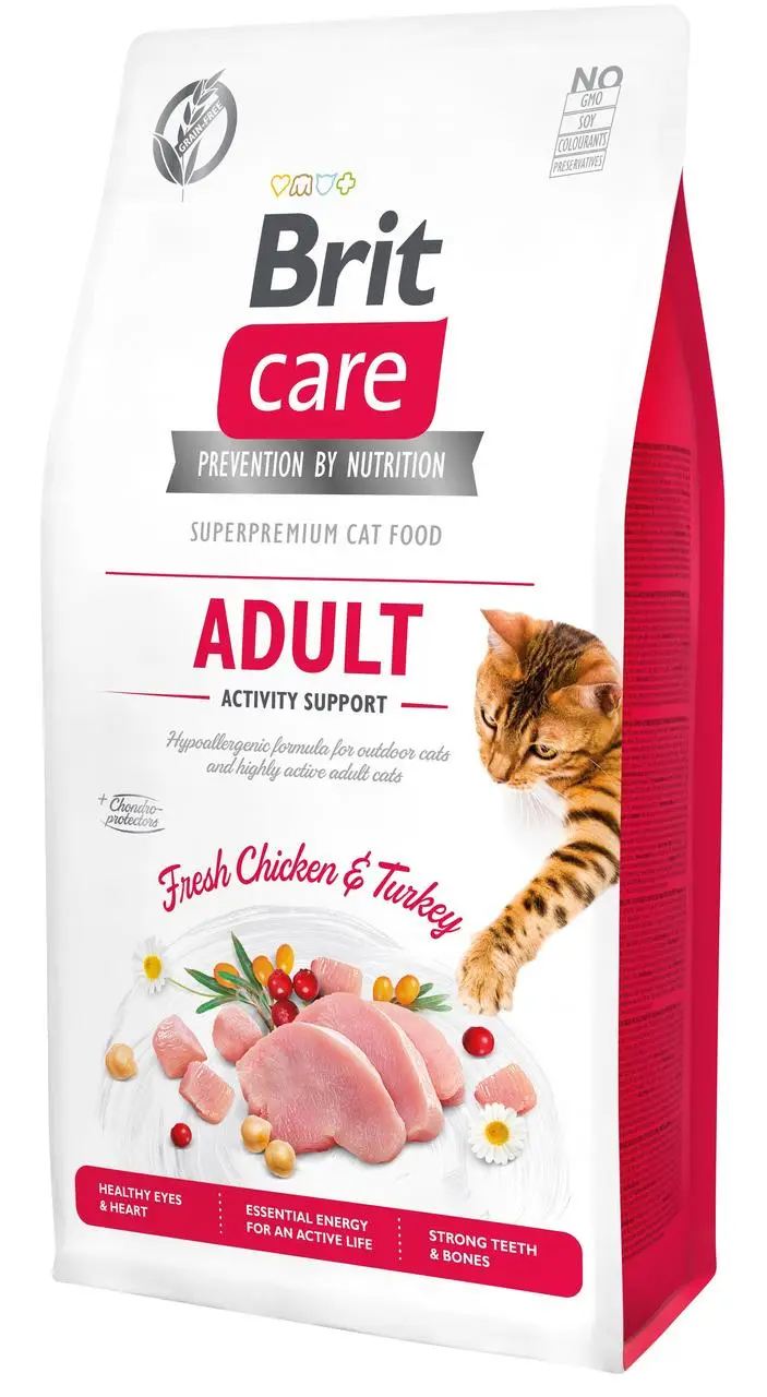 Brit Care Cat GF Adult Activity Support, 7кг (підтримка активності для дорослих котів)1