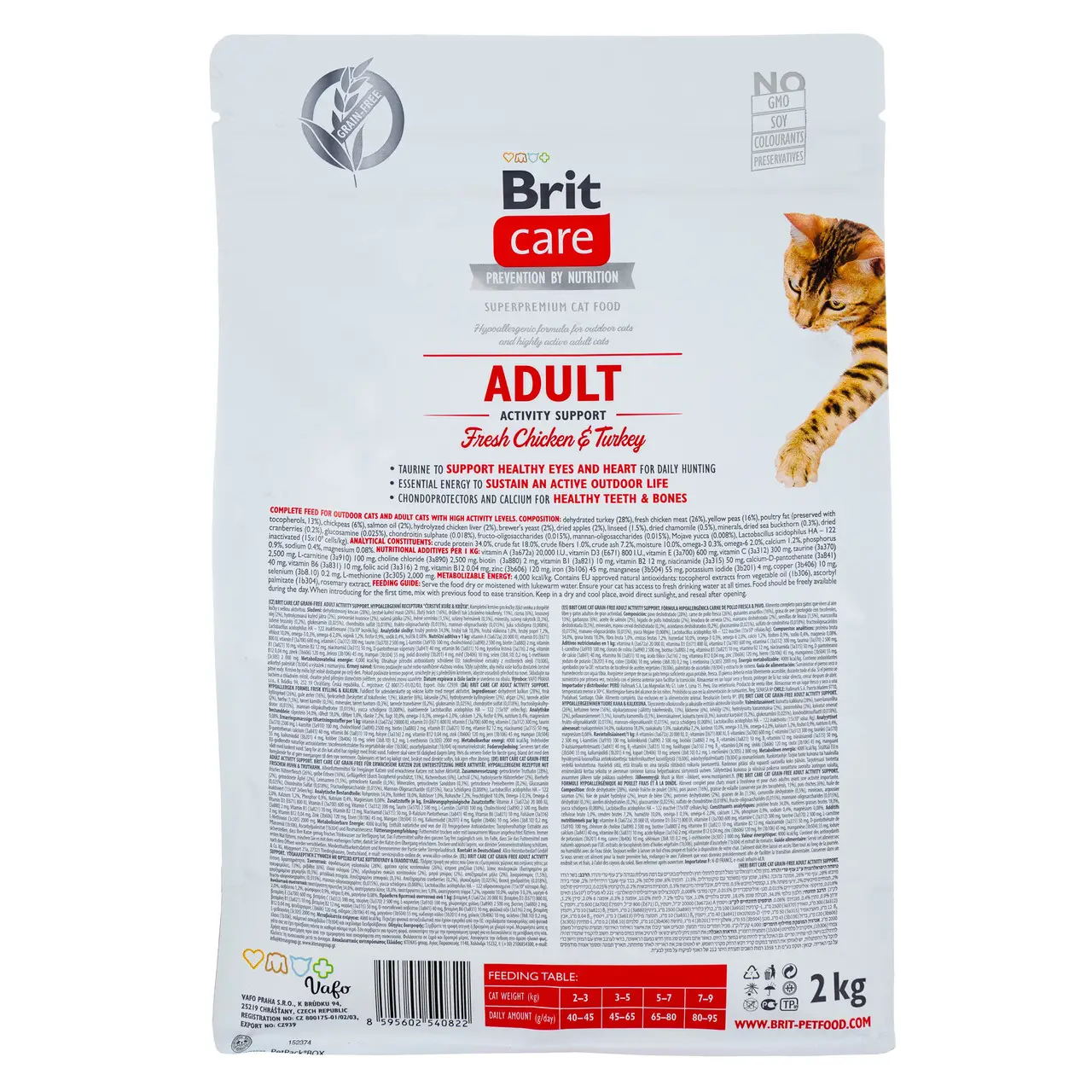 Brit Care Cat GF Adult Activity Support, 2кг (підтримка активності для дорослих котів)2
