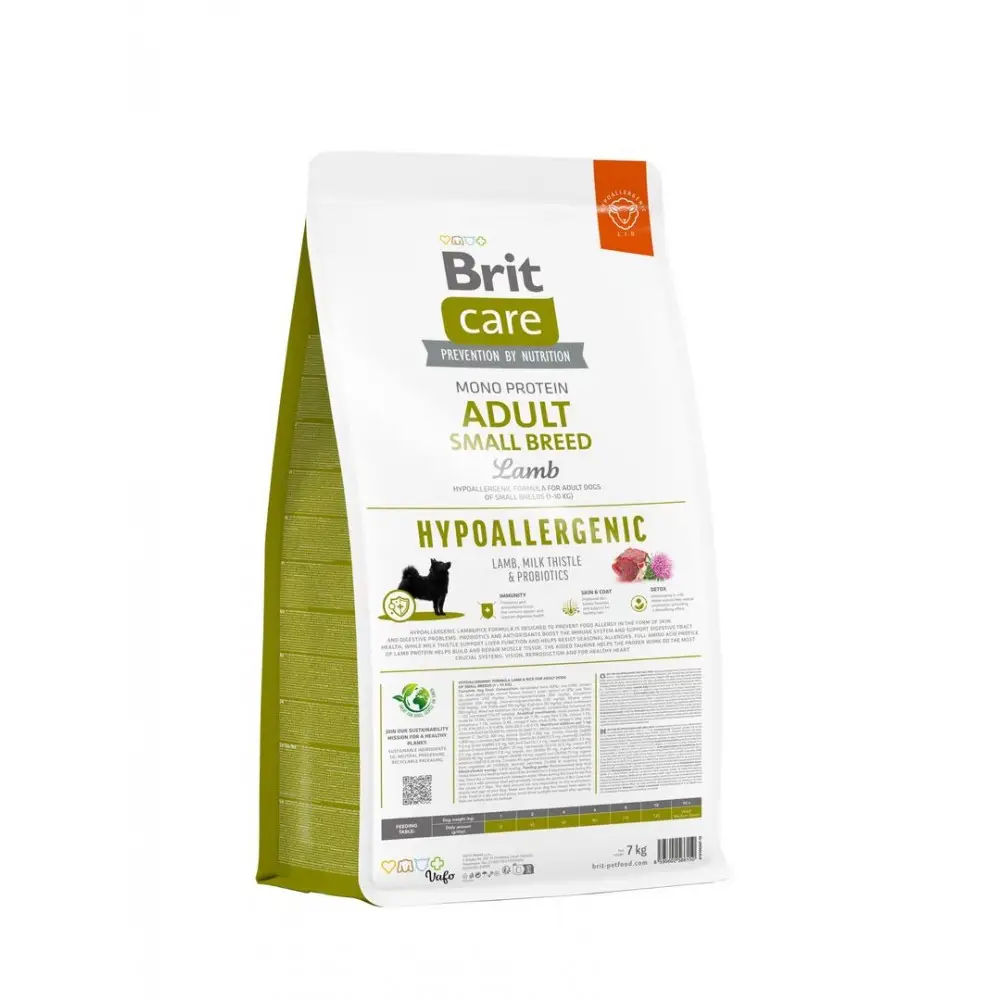 Brit Care Dog Hypoallergenic Adult Small Breed корм гипоаллергенный для собак малых пород с ягненком 3 кг3
