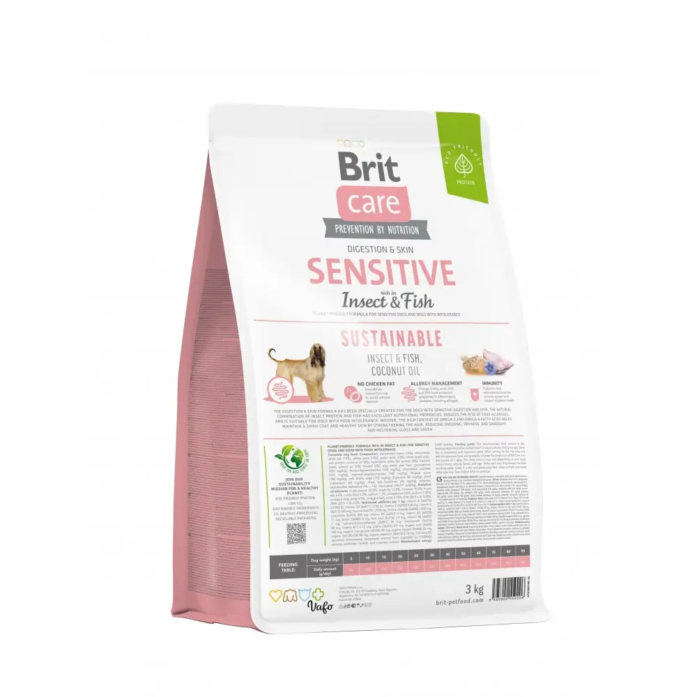 Brit Care Dog Sustainable Sensitive 3 кг для собак (риба та комахи)2