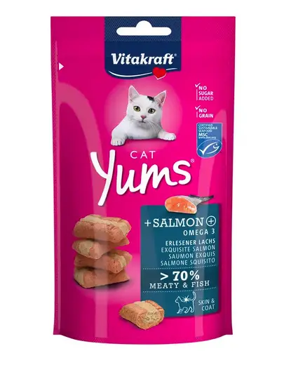 Vitakraft Yums ласощі для котів 40 г (лосось і Омега-3)1