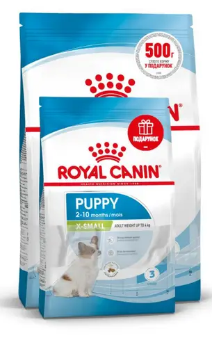 Royal Canin X-Small Puppy 1,5кг + 500 г корм для цуценят мініатюрних розмірів1