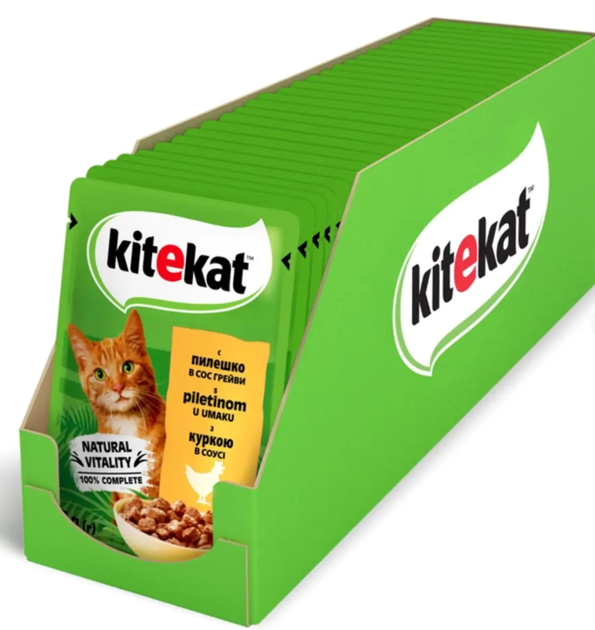 Kitekat паучі для котів 85г*28шт (курка у соусі)1