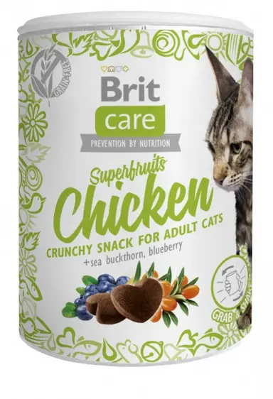 Brit Care Cat Snack Superfruits Chicken ласощі для котів 100 г (курка)1