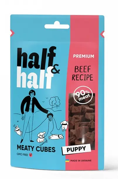 Half&Half ласощі для цуценят 100 г (яловичина)1