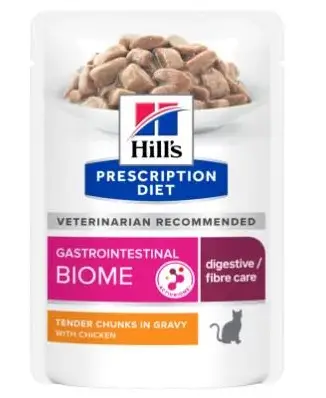 Hill's PD Gastrointestinal Biome паучі для котів при захворюв...