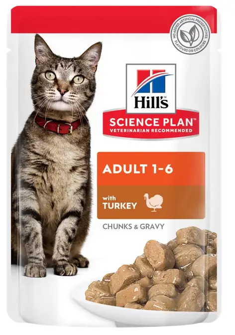 Hill's SP Feline Adult Turkey паучі для котів з індичкою 85г*...