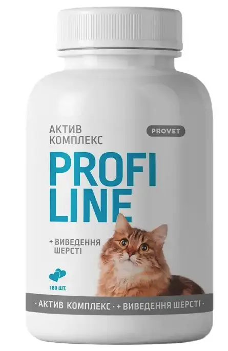 ProVet Профілайн Актив комплекс + виведення шерсті - вітамінно-мінеральна добавка для кішок 180таб1