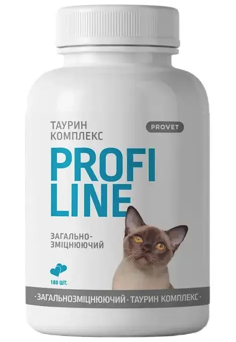 ProVET Профілайн таурин комплекс - вітамінно-мінеральна добавка для кішок 180таб (загальнозміцнюючий)1