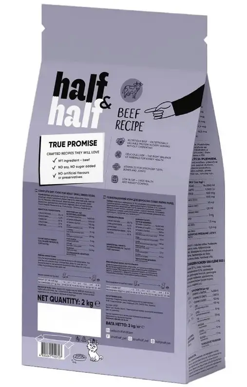 Half&Half Small Breed 1кг для собак мелких пород ( говядина 27% )2