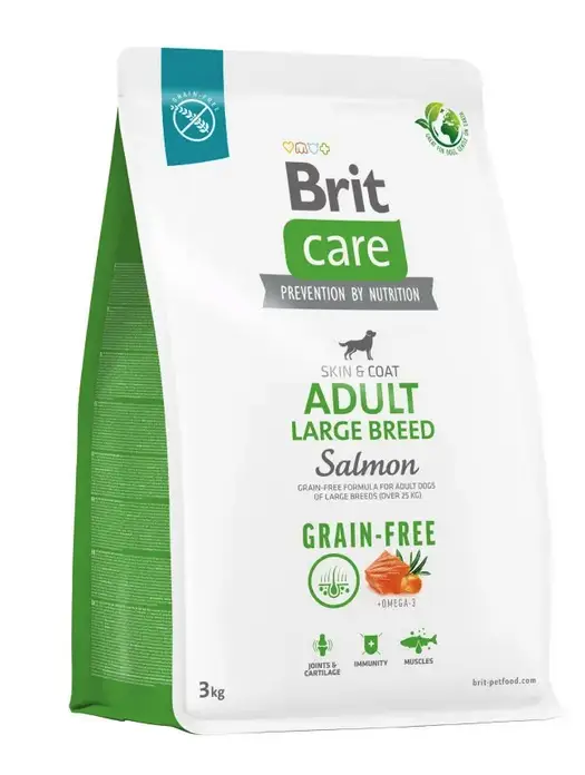 Brit Care Dog Grain-free Adult Large Breed беззерновий корм для собак великих порід 3 кг (лосось)1