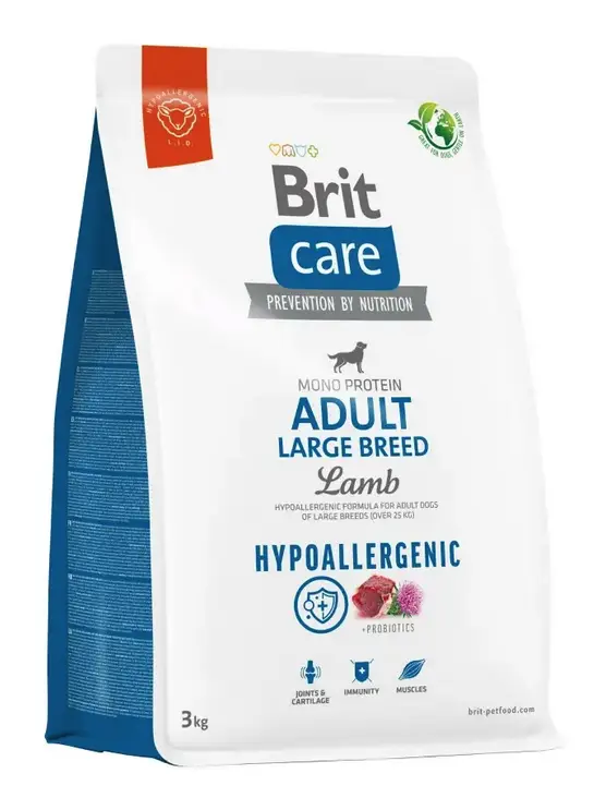 Brit Care Dog Hypoallergenic Adult Large Breed гіпоалергенний корм для собак великих порід 3 кг (ягня)1