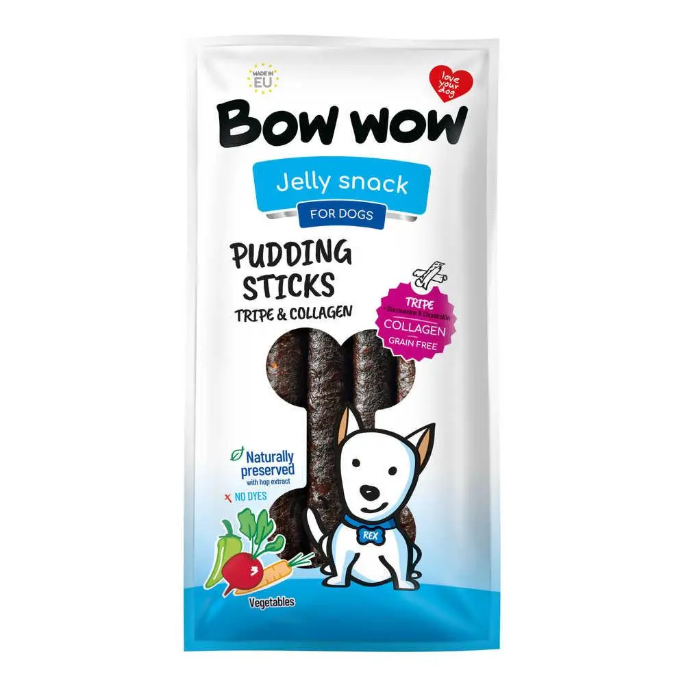 Bow wow палички для собак з рубця, колагену та овочів, 27-30 см (6 шт/уп)1