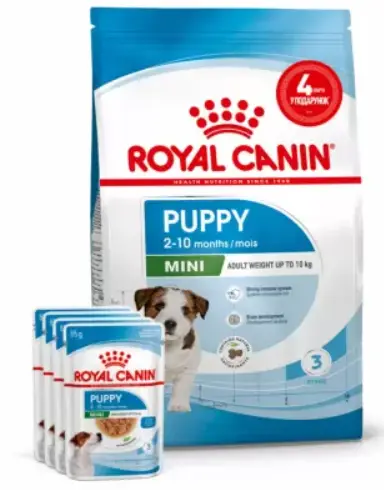 Royal Canin Mini Puppy 2кг + 4 пауча корм для цуценят міні пород1