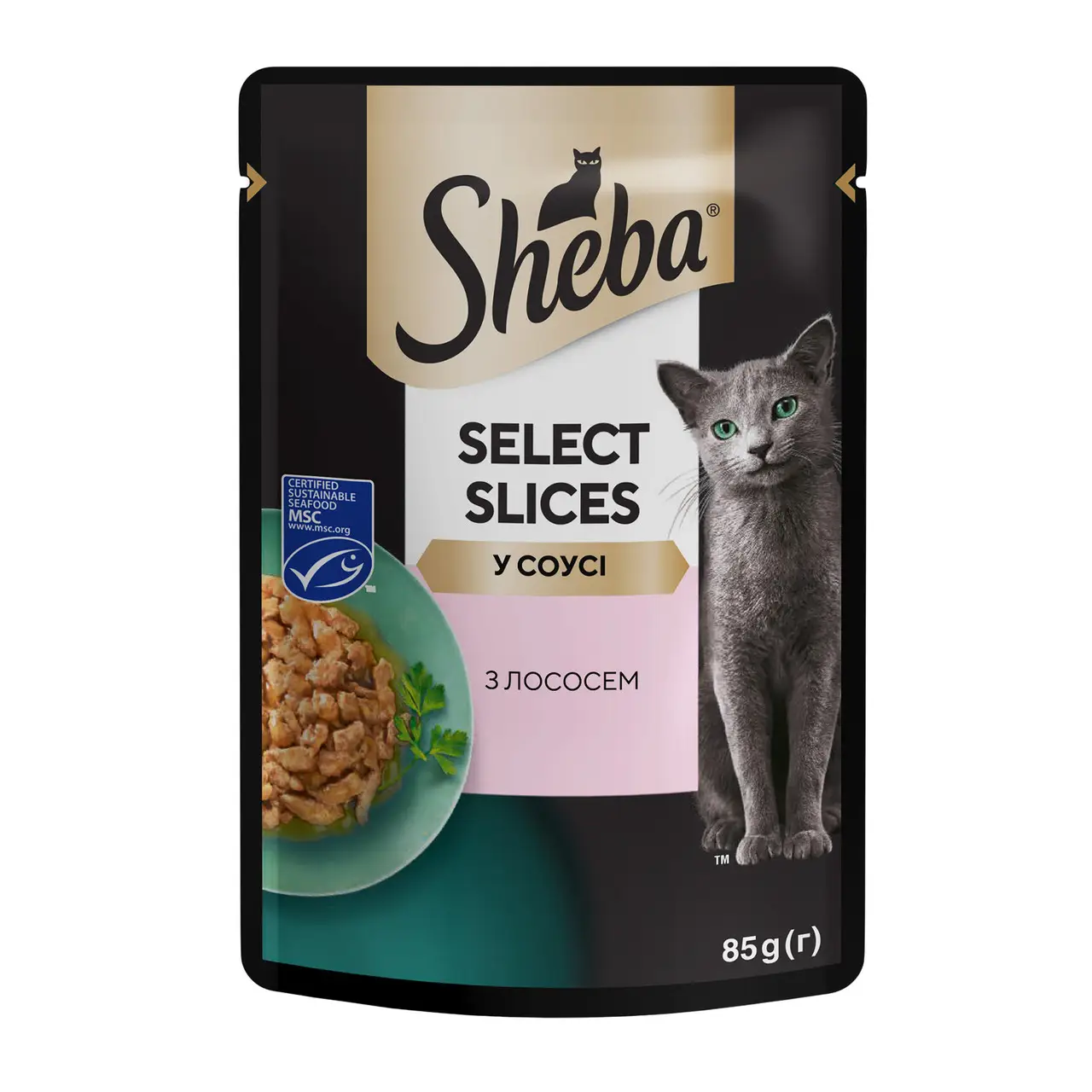Sheba 85 гр * 12шт паучі для кішок (лосось в соусі)1