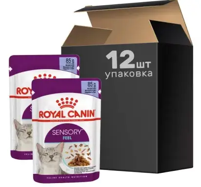Royal Canin Sensory Feel (шматочки в желе) 85г*12 шт - паучі для вибагливих кішок1