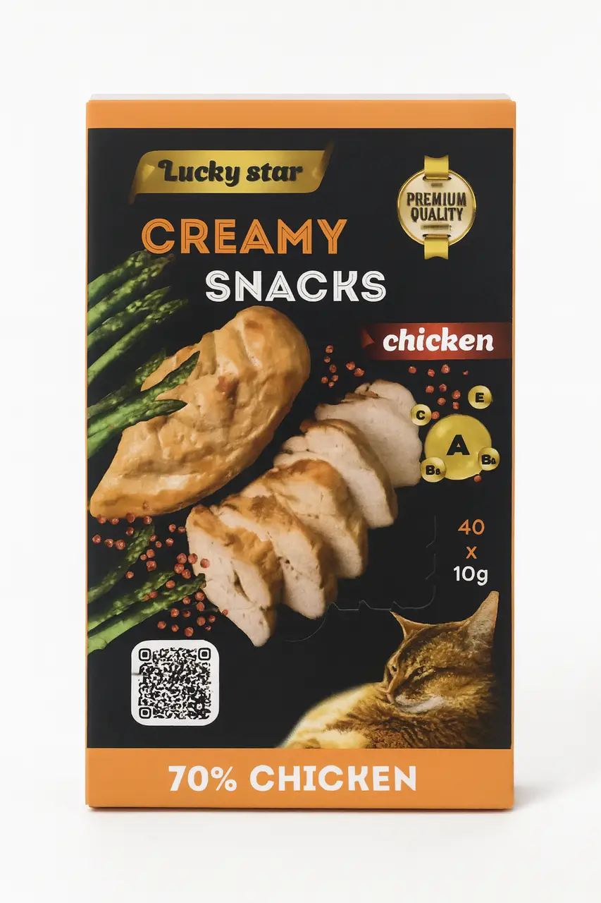 Lucky Star ласощі для кішок пюре у стіках 40шт * 10г (курка)...