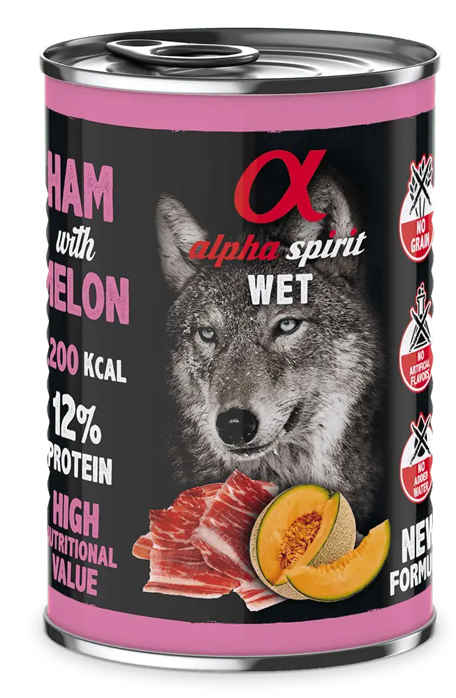Alpha Spirit Ham with Melon 400г консерва для собак с свинино...