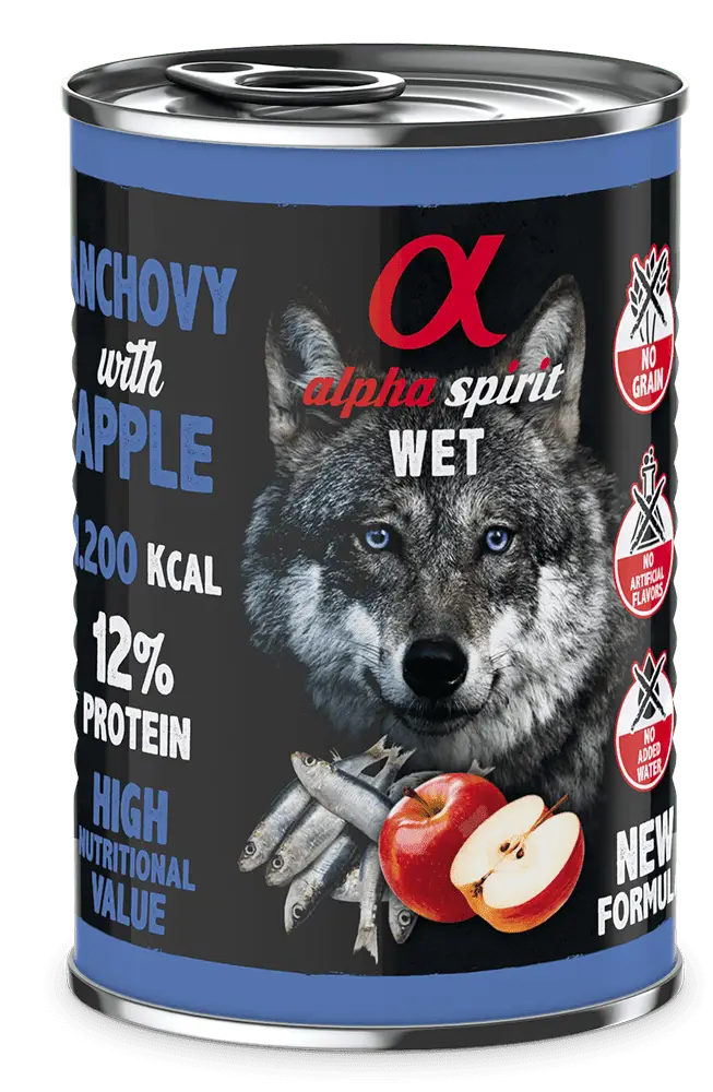 Alpha Spirit Anchovy with Red Apple 400г консерва для собак с...