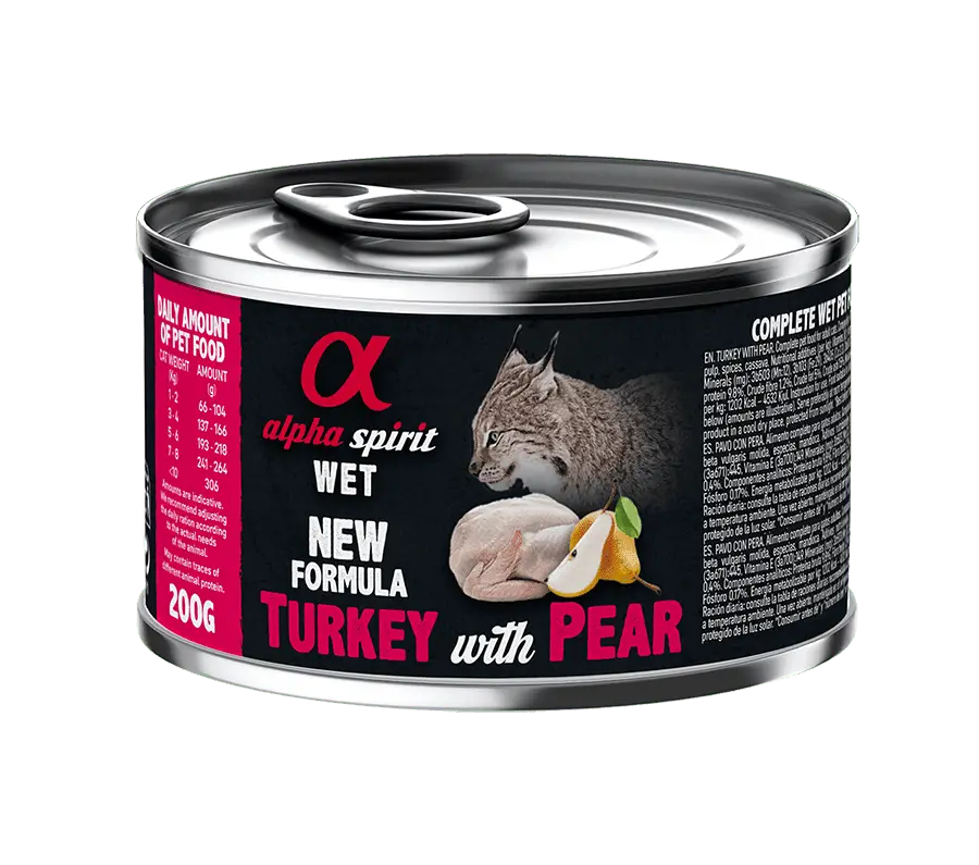 Alpha Spirit Turkey with Pear 200г консерва для кошек (с инде...