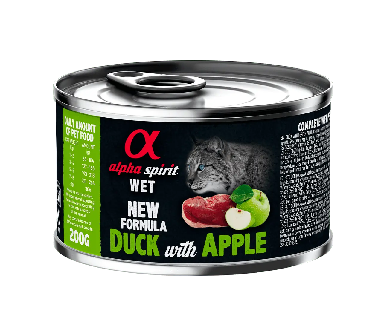 Alpha Spirit Duck with Green Apple 200г консерва для кошек (у...