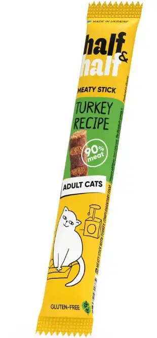 Half&Half Meaty Stick стик для кошек с индейкой 5г ( без глютена )1