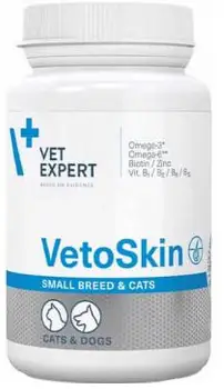 Vet Expert VetoSkin Small Breed&Cat для собак дрібних порід і кішок з дерматологічними порушеннями 60 капсул1