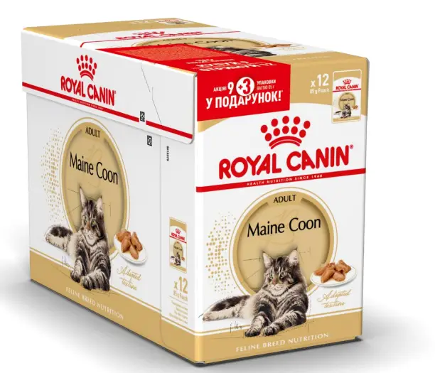 Royal Canin Maine Coon (шматочки в соусі) 85г * 12шт-паучі для кішок породи мейн-кун1