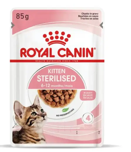 Royal Canin Kitten Sterilised (в соусі) 85 г * 12 шт - паучі для стерилізованих кошенят від 4 до 12 місяців2