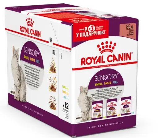 Royal Canin Sensory Gravy Multi-pack 85г*12шт паучи для кошек (кусочки в соусе)1