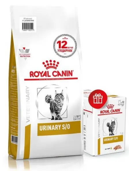 Royal Canin Urinary S/O Feline 3,5 кг + 12 паучів — дієта у разі сечокам'яної хвороби в котів1