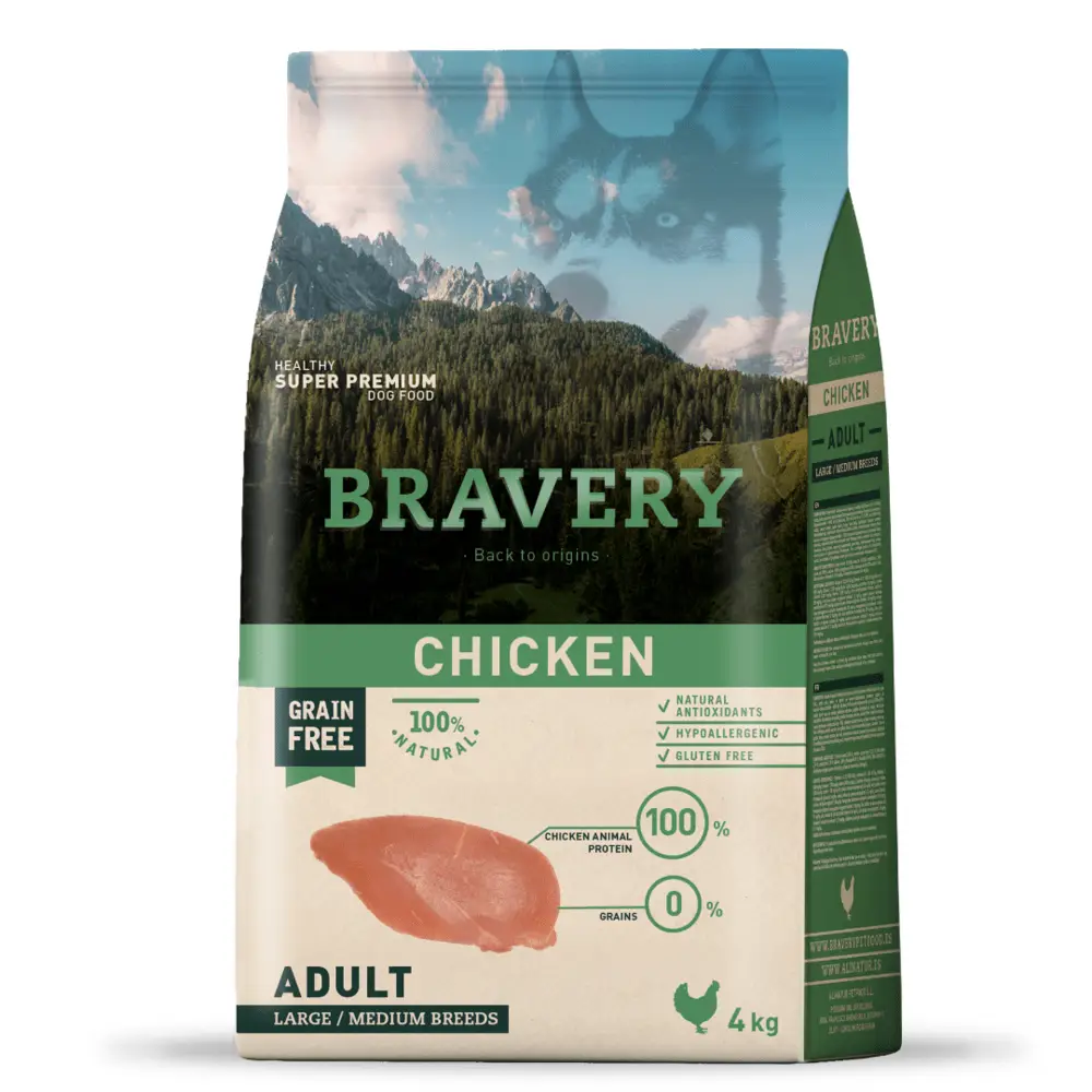 Bravery Large/Medium Chicken 4 кг корм для собак ( курка)1