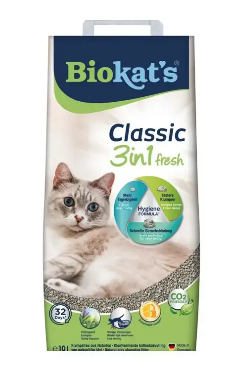 Biokat's Classic 3in1 Fresh 10 кг наповнювач бентонітовий1