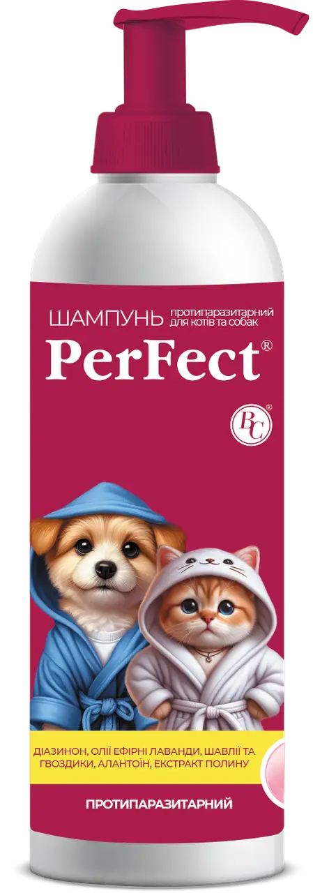 PerFect шампунь для котів і собак протипаразитарний 250 мл...