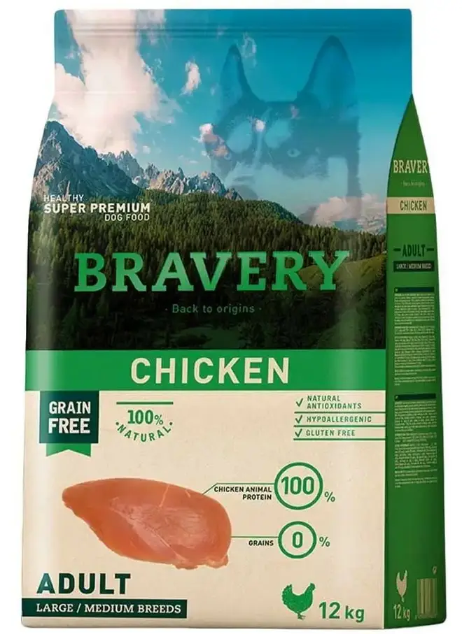 Bravery Large/Medium Chicken 4 кг корм для собак ( курка)1