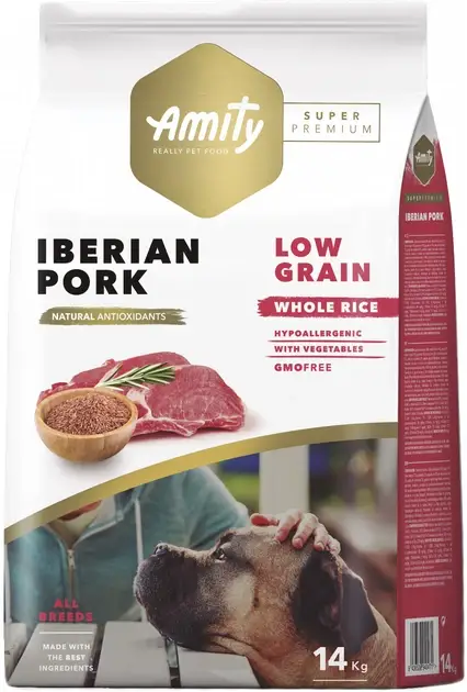 Amity Super Premium Iberian Pork корм для собак з іберійською свининою 14 кг1
