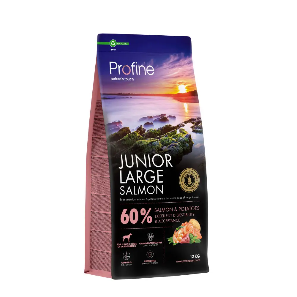 Profine Junior Large Breed Salmon&Potatoes 12 кг - для цуценят великих порід з лососем1