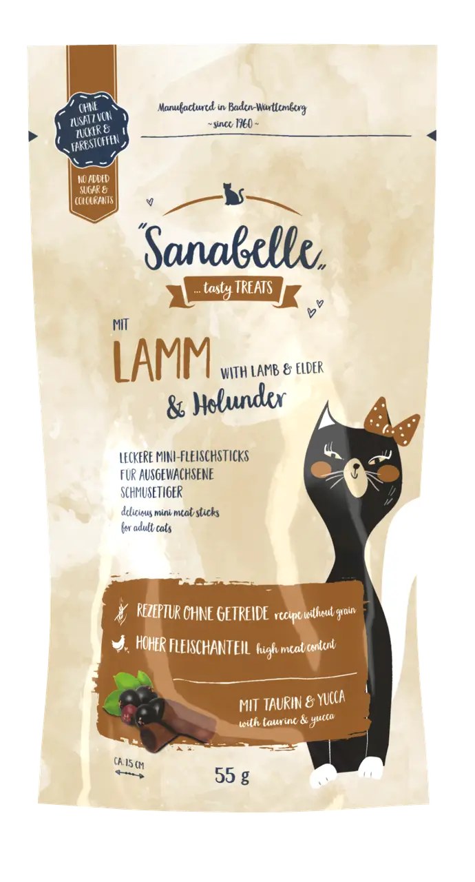 Sanabelle Snack ласощі для котів 55 г (ягня і бузина)...