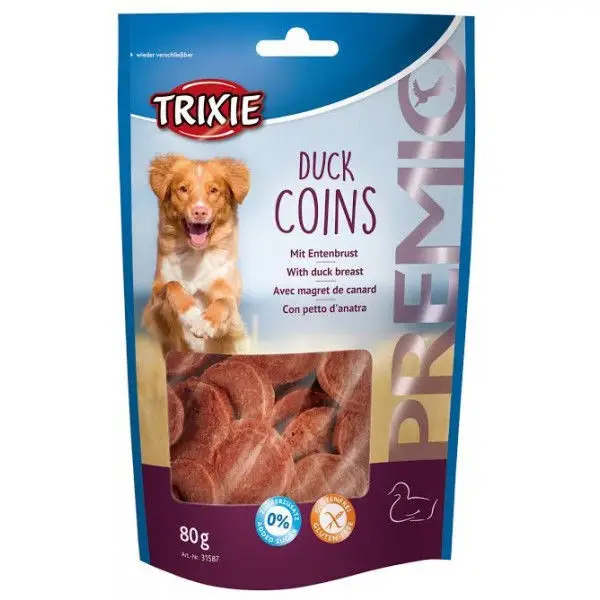 Trixie TX-31587 Premio Duck Coins 80 гр - ласощі з качкою для собак2