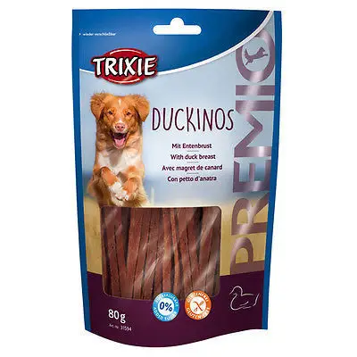 Trixie TX-31594 Premio Duckinos 80 гр - ласощі з качиної грудкою для собак2