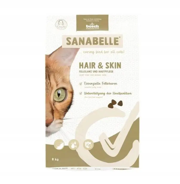 Bosch Sanabelle Hair&Skin 8 кг корм для для здоров'я шкіри та блиску шерсті у кішок1