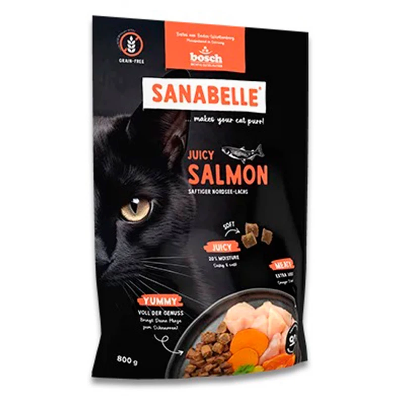 Bosch Sanabelle Juicy Salmon беззерновий м'який корм з лососем для кішок 800 г1